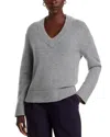 C By Bloomingdale's Cashmere New V Neck Sweater - Exclusive In Gray
