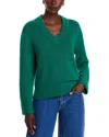 C By Bloomingdale's Cashmere New V Neck Sweater - Exclusive In Green