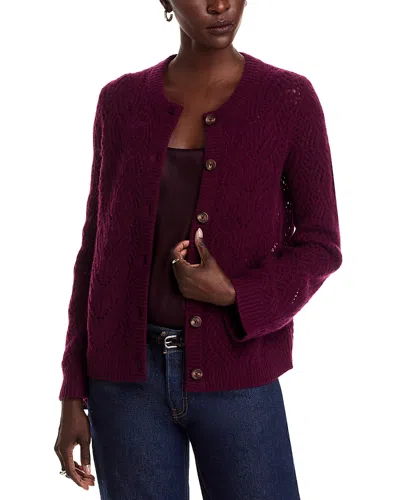 C By Bloomingdale's Cashmere Pointelle Cardigan - Exclusive In Purple