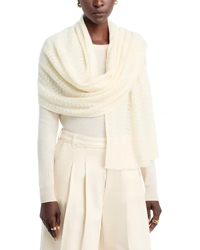 C By Bloomingdale's Cashmere Pointelle Oversized Blanket Scarf - Exclusive In Neutral