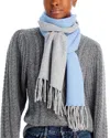 C By Bloomingdale's Cashmere Reversable Cashmere Scarf, Exclusive In Blue/gray