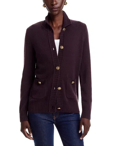 C By Bloomingdale's Cashmere Rib Knit Cardigan - Exclusive In Burgundy