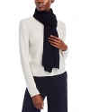 C By Bloomingdale's Cashmere Rib Knit Scarf - Exclusive In Black