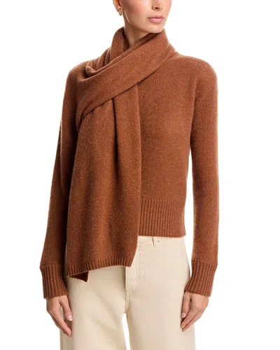 C By Bloomingdale's Cashmere Scarf Cashmere Sweater, Exclusive In Brown