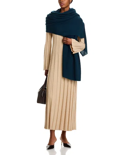 C By Bloomingdale's Cashmere Travel Wrap - Exclusive In Blue