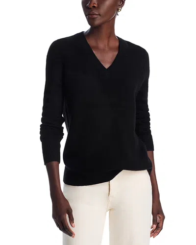 C By Bloomingdale's Cashmere V Neck Cashmere Sweater - Exclusive In Black