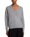 C By Bloomingdale's Cashmere V Neck Crystal Sweater - Exclusive In Gray