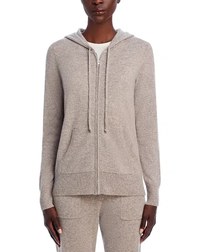 C By Bloomingdale's Cashmere Zip Hoodie - Exclusive In Brown