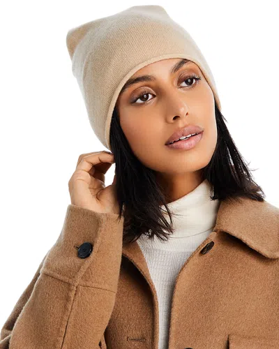 C By Bloomingdale's Cashmere Angelina Rolled Edge Slouch Hat - Exclusive In Latte