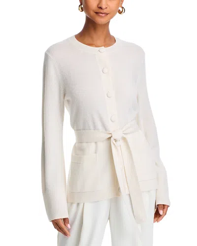 C By Bloomingdale's Cashmere Belted Cardigan Sweater - Exclusive In Ivory