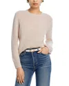 C By Bloomingdale's Cashmere Boxy Crewneck Sweater - Exclusive In Heather Oatmeal