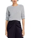 C By Bloomingdale's Cashmere Boxy Crewneck Sweater - Exclusive In Light Grey