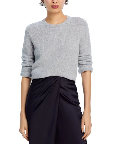 C By Bloomingdale's Cashmere Boxy Crewneck Sweater - Exclusive In Light Grey