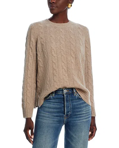C By Bloomingdale's Cashmere Cable Knit Crewneck Sweater - Exclusive