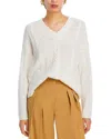 C By Bloomingdale's Cashmere Cable Knit Drop Shoulder V Neck Sweater - Exclusive In Ivory