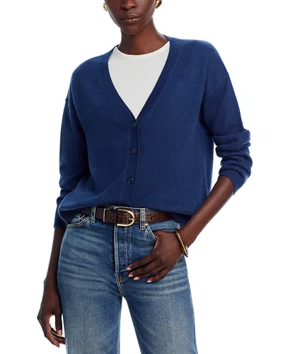 C By Bloomingdale's Cashmere Cashmere V Neck Cardigan - Exclusive In Anchor Blue