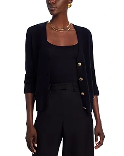 C By Bloomingdale's Cashmere Cashmere V Neck Cardigan - Exclusive In Black