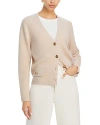 C By Bloomingdale's Cashmere Cashmere V Neck Cardigan - Exclusive In Heather Oatmeal