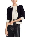 C By Bloomingdale's Cashmere Contrast Trim Cardigan - Exclusive In Black
