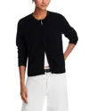 C By Bloomingdale's Cashmere Crewneck Cardigan Sweater - Exclusive In Black
