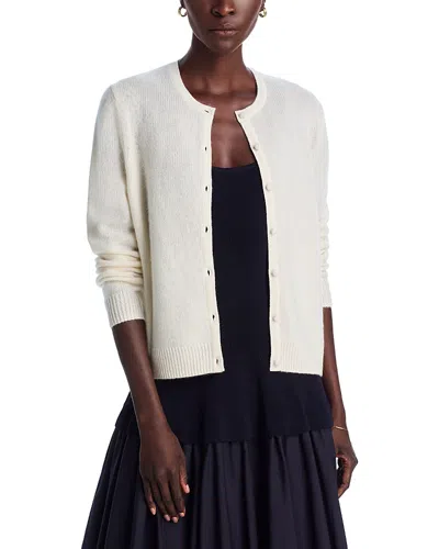 C By Bloomingdale's Cashmere Crewneck Cardigan Sweater - Exclusive In Ivory