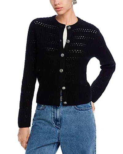 C By Bloomingdale's Cashmere Crochet Cardigan - Exclusive In Black