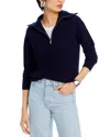 C By Bloomingdale's Cashmere Drop Shoulder Half Zip Cashmere Sweater - Exclusive In Navy