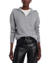 C By Bloomingdale's Cashmere Drop Shoulder Half Zip Cashmere Sweater - Exclusive In Medium Grey