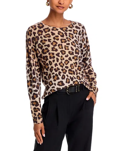 C By Bloomingdale's Cashmere Leopard Crewneck Sweater - Exclusive In Animal