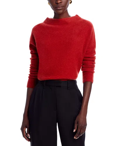 C By Bloomingdale's Cashmere Mock Neck Brushed Cashmere Sweater - Exclusive In Dark Sienna