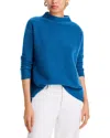 C By Bloomingdale's Cashmere Mock Neck Brushed Cashmere Sweater - Exclusive In Heather Dark Ocean