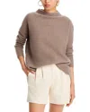 C By Bloomingdale's Cashmere Mock Neck Brushed Cashmere Sweater - Exclusive In Heather Rye Sesame