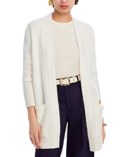 C By Bloomingdale's Cashmere Open Front Brushed Cashmere Cardigan - Exclusive In Ivory