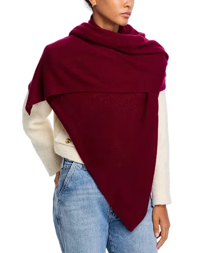 C By Bloomingdale's Cashmere Oversized Knit Scarf - Exclusive In Burgundy