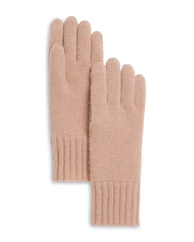 C By Bloomingdale's Cashmere Rib Tech Gloves - Exclusive In Beige