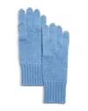 C By Bloomingdale's Cashmere Rib Tech Gloves - Exclusive In Heather Blue
