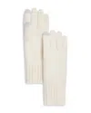 C By Bloomingdale's Cashmere Rib Tech Gloves - Exclusive In Ivory