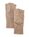 C By Bloomingdale's Cashmere Ribbed Knit Cashmere Pop Top Mittens - Exclusive In Oatmeal