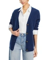 C By Bloomingdale's Cashmere Ribbed Oversized Cashmere Cardigan - Exclusive In Anchor Blue