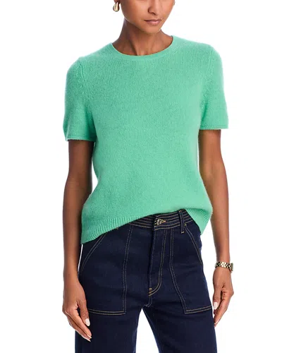 C By Bloomingdale's Cashmere Short Sleeve Cashmere Shell Top - Exclusive In Fern