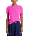 C By Bloomingdale's Cashmere Short Sleeve Cashmere Shell Top - Exclusive In Ultra Pink