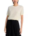 C By Bloomingdale's Cashmere Short Sleeve Sweater Exclusive In Ivory