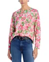C By Bloomingdale's Cashmere Spring Floral Crewneck Sweater - Exclusive In Ivory Multi