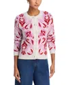 C By Bloomingdale's Cashmere Spring Novelty Cardigan - Exclusive In Pink/white