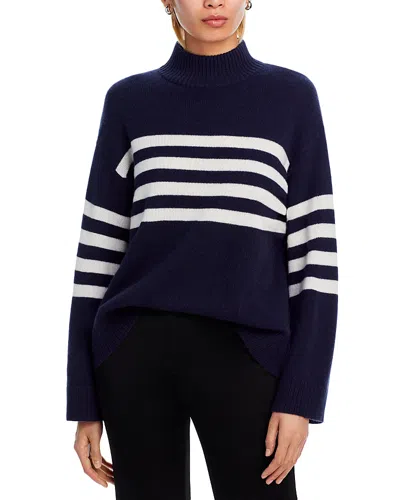 C By Bloomingdale's Cashmere Striped Sweater - Exclusive In Navy/ivory