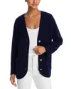 C By Bloomingdale's Cashmere V Neck Blazer - Exclusive In Navy