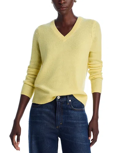 C By Bloomingdale's Cashmere V Neck Cashmere Sweater - Exclusive In Buttercup