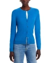 C By Bloomingdale's Cashmere C By Bloomingdale's Crewneck Cashmere Cardigan - Exclusive In Lagoon