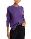 C By Bloomingdale's Cashmere C By Bloomingdale's High/low Cashmere Crewneck Sweater - Exclusive In Blackberry