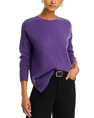 C By Bloomingdale's High/low Cashmere Crewneck Jumper - Exclusive In Blackberry